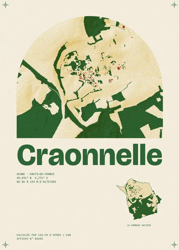 Affiche de Craonnelle, calculée par 123-fr d'après l'IGN