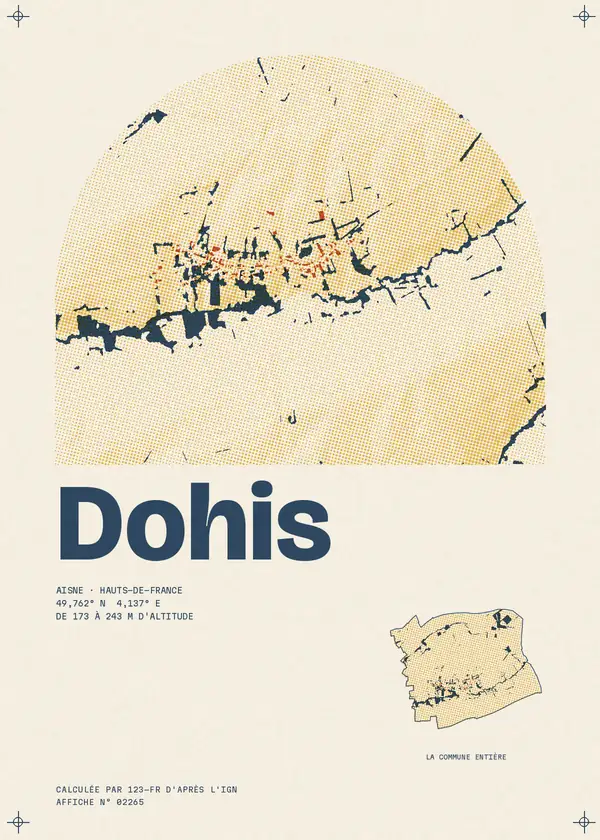 Affiche de Dohis, calculée par 123-fr d'après l'IGN