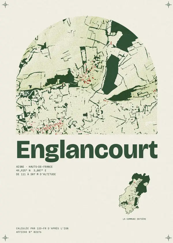 Affiche de Englancourt, calculée par 123-fr d'après l'IGN