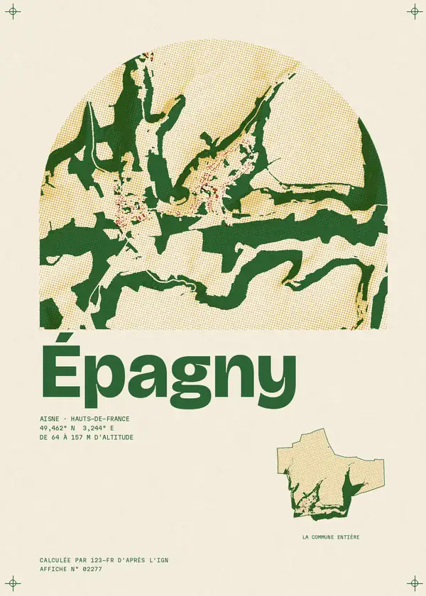 Affiche de Épagny, calculée par 123-fr d'après l'IGN