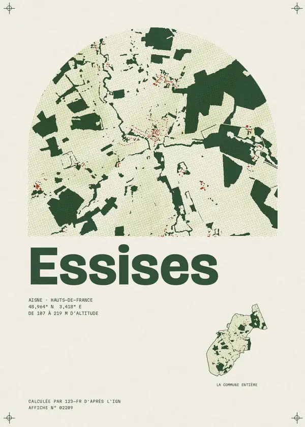 Affiche de Essises, calculée par 123-fr d'après l'IGN