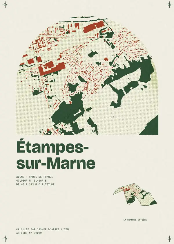 Affiche de Étampes-sur-Marne, calculée par 123-fr d'après l'IGN
