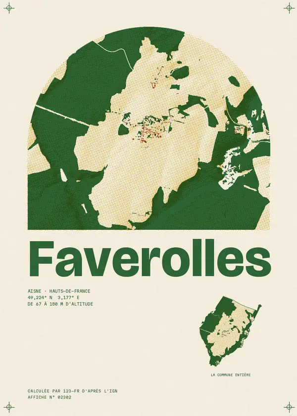 Affiche de Faverolles, calculée par 123-fr d'après l'IGN