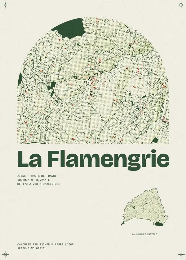 Affiche de La Flamengrie, calculée par 123-fr d'après l'IGN