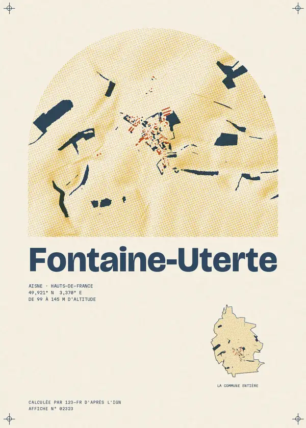 Affiche de Fontaine-Uterte, calculée par 123-fr d'après l'IGN