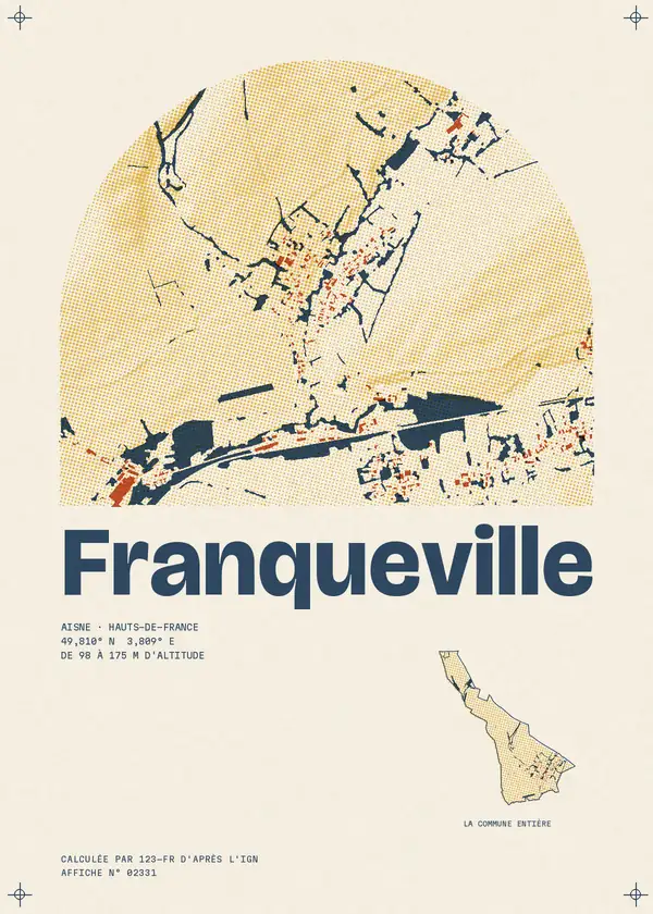 Affiche de Franqueville, calculée par 123-fr d'après l'IGN
