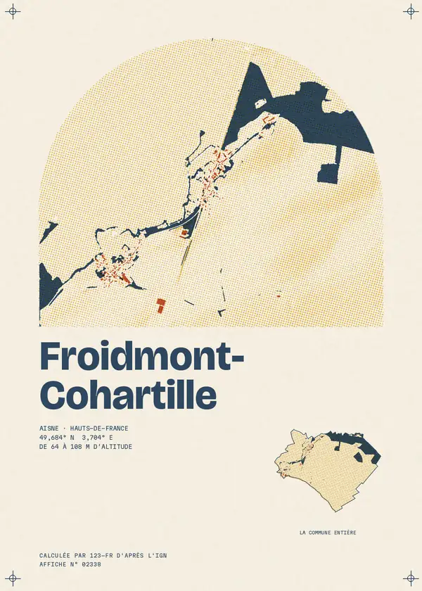 Affiche de Froidmont-Cohartille, calculée par 123-fr d'après l'IGN