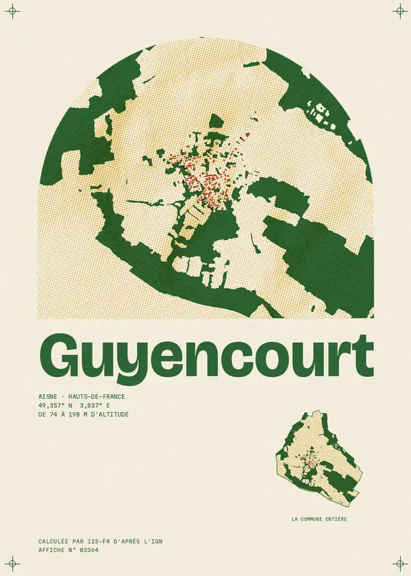 Affiche de Guyencourt, calculée par 123-fr d'après l'IGN