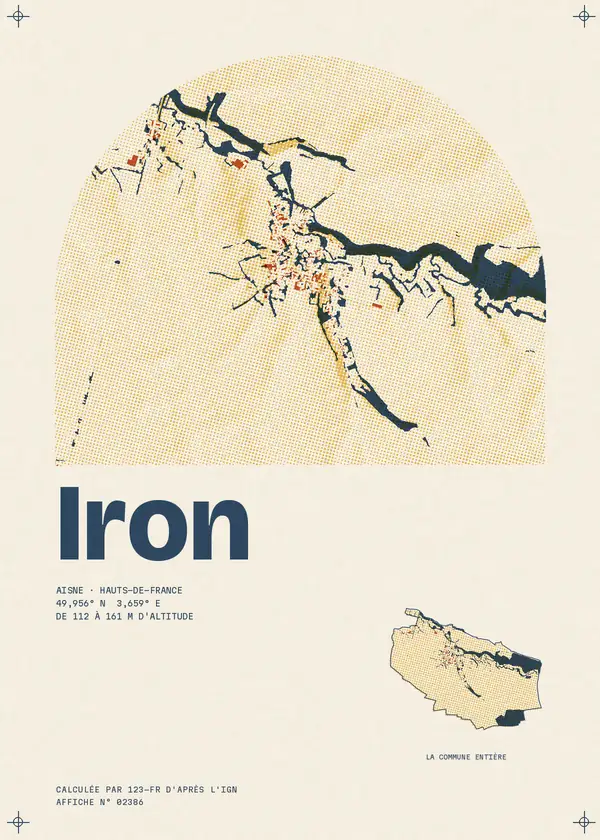 Affiche de Iron, calculée par 123-fr d'après l'IGN