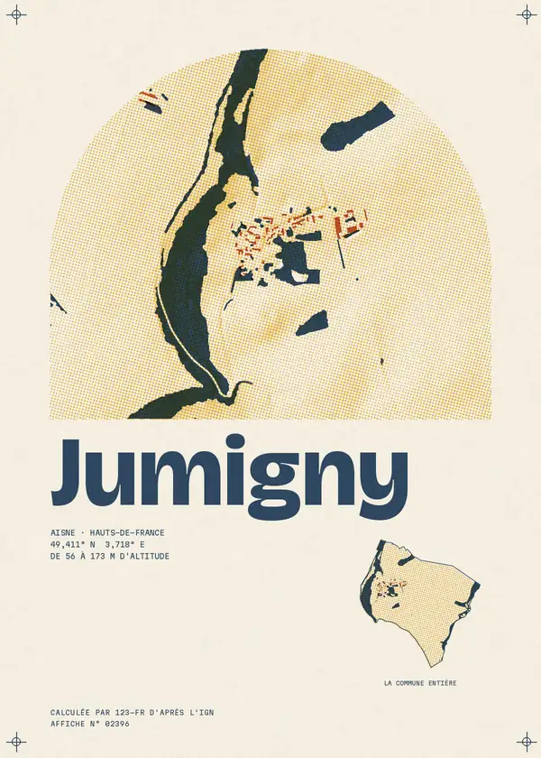 Affiche de Jumigny, calculée par 123-fr d'après l'IGN