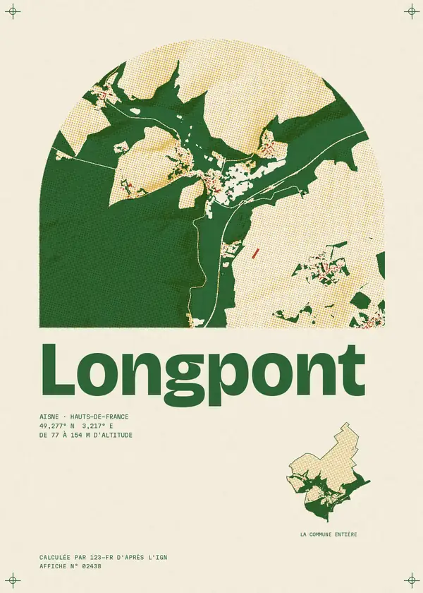 Affiche de Longpont, calculée par 123-fr d'après l'IGN