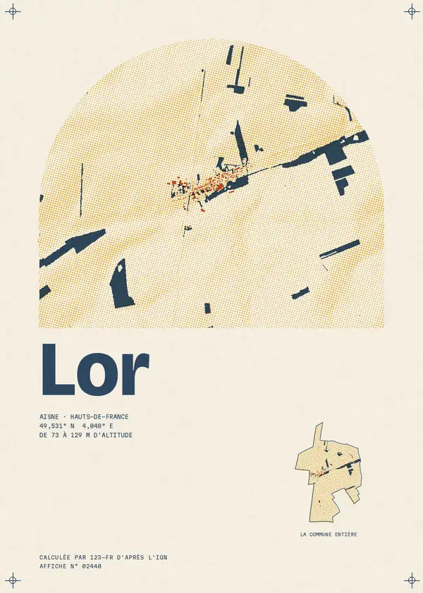 Affiche de Lor, calculée par 123-fr d'après l'IGN