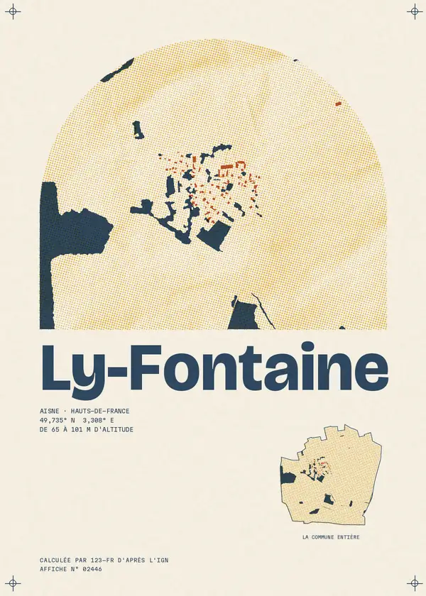 Affiche de Ly-Fontaine, calculée par 123-fr d'après l'IGN