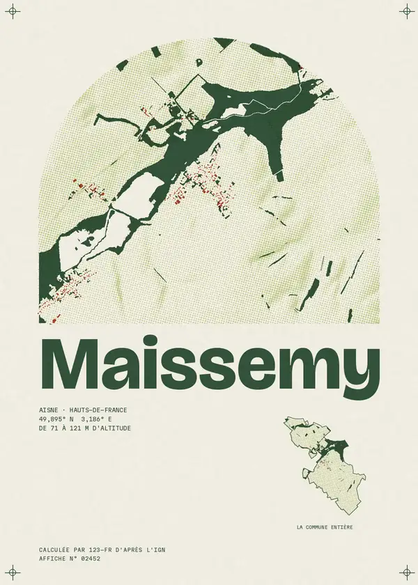 Affiche de Maissemy, calculée par 123-fr d'après l'IGN