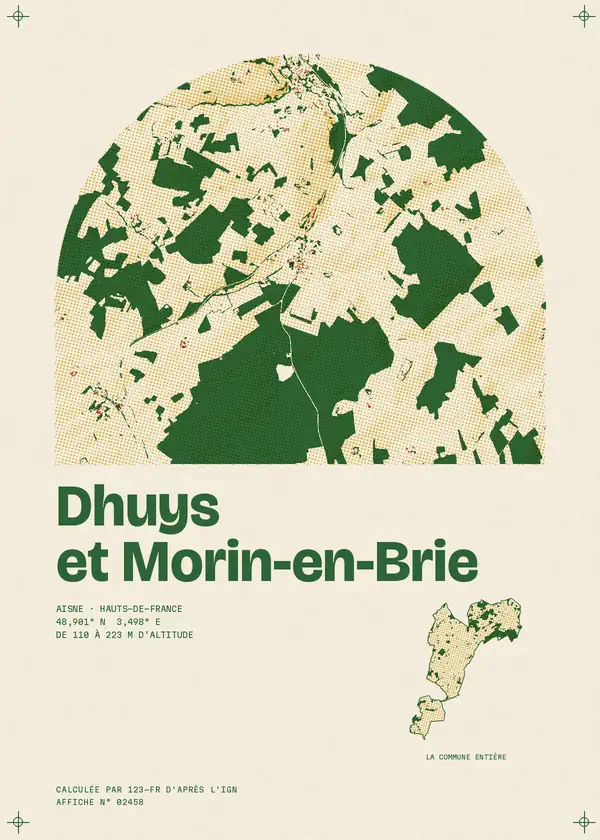 Affiche de Dhuys et Morin-en-Brie, calculée par 123-fr d'après l'IGN