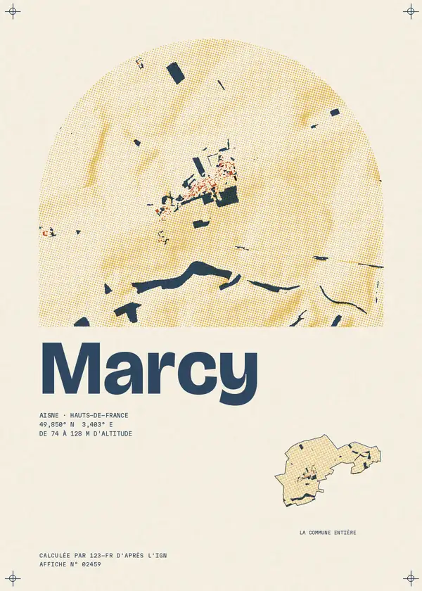 Affiche de Marcy, calculée par 123-fr d'après l'IGN
