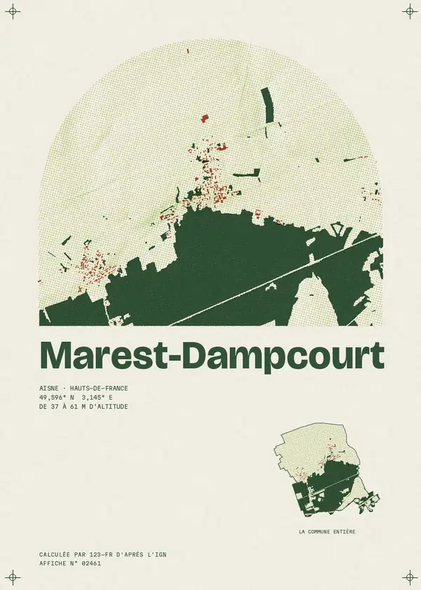 Affiche de Marest-Dampcourt, calculée par 123-fr d'après l'IGN
