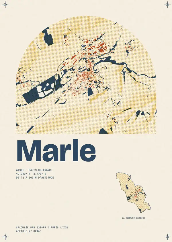 Affiche de Marle, calculée par 123-fr d'après l'IGN