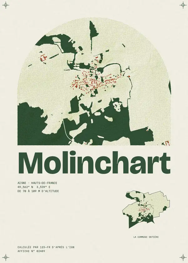 Affiche de Molinchart, calculée par 123-fr d'après l'IGN