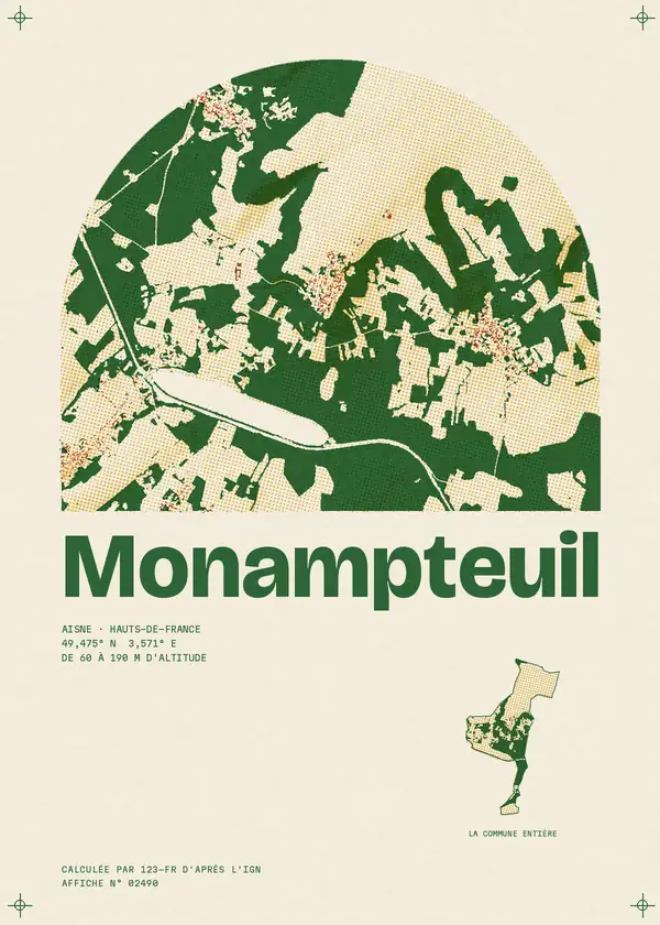 Affiche de Monampteuil, calculée par 123-fr d'après l'IGN