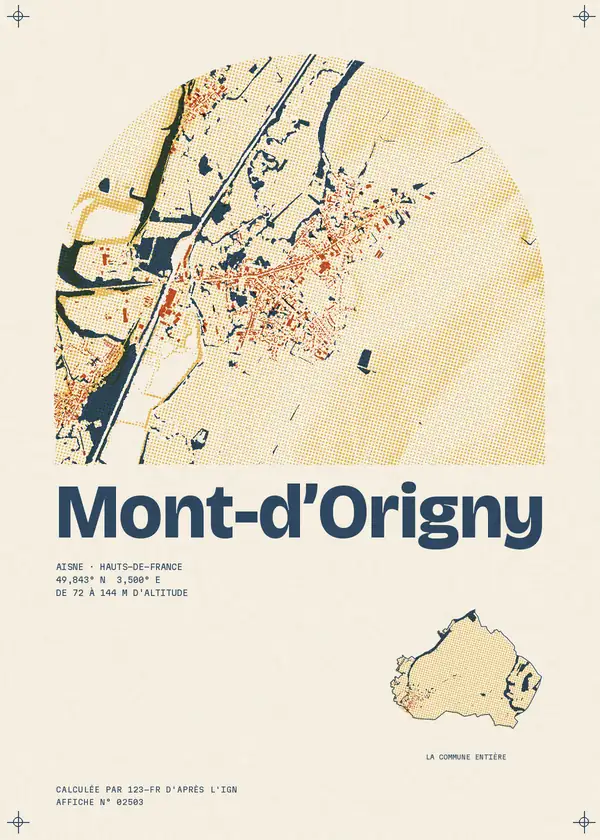 Affiche de Mont-d'Origny, calculée par 123-fr d'après l'IGN