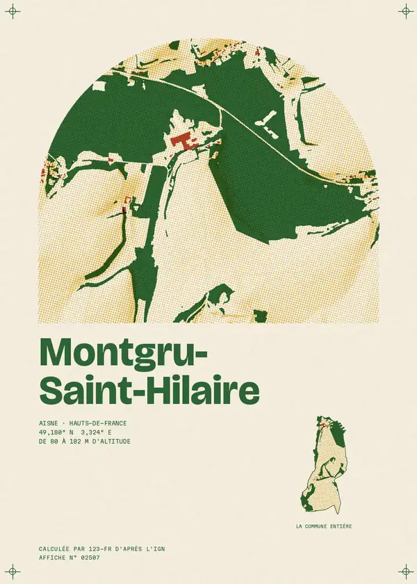 Affiche de Montgru-Saint-Hilaire, calculée par 123-fr d'après l'IGN