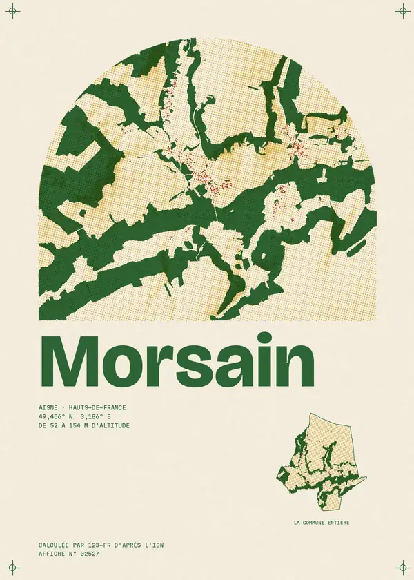 Affiche de Morsain, calculée par 123-fr d'après l'IGN