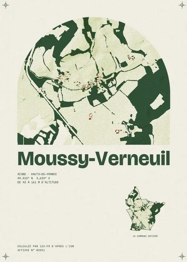 Affiche de Moussy-Verneuil, calculée par 123-fr d'après l'IGN