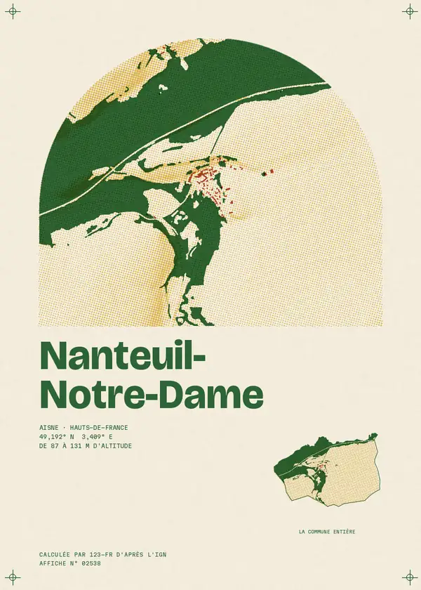 Affiche de Nanteuil-Notre-Dame, calculée par 123-fr d'après l'IGN