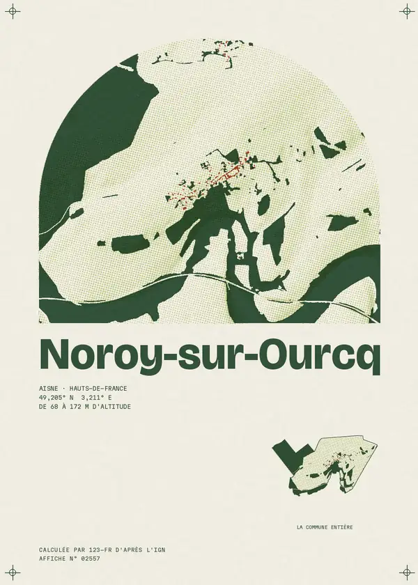 Affiche de Noroy-sur-Ourcq, calculée par 123-fr d'après l'IGN
