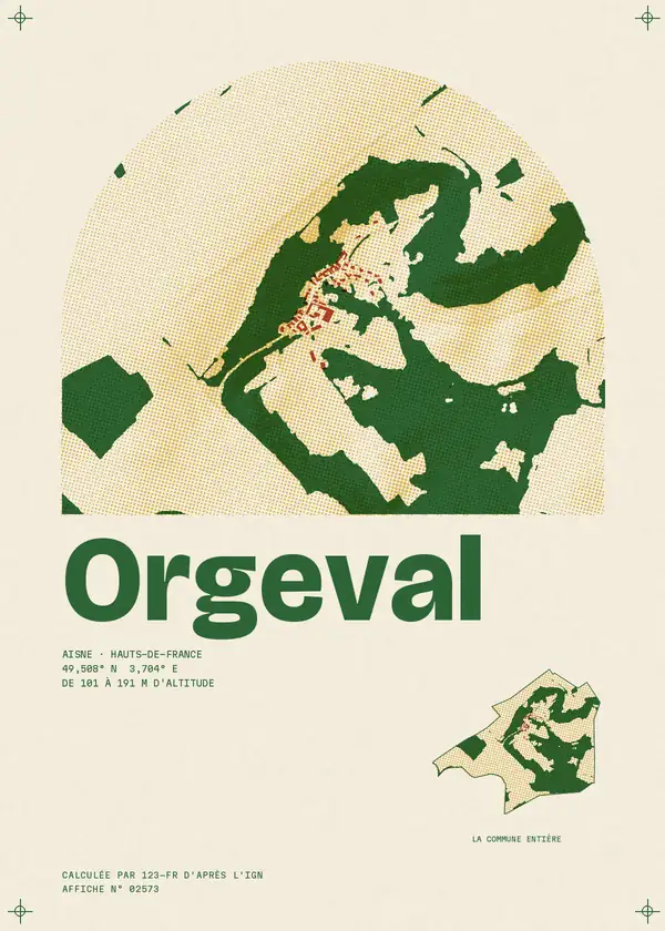 Affiche de Orgeval, calculée par 123-fr d'après l'IGN