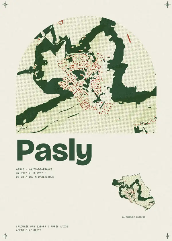 Affiche de Pasly, calculée par 123-fr d'après l'IGN