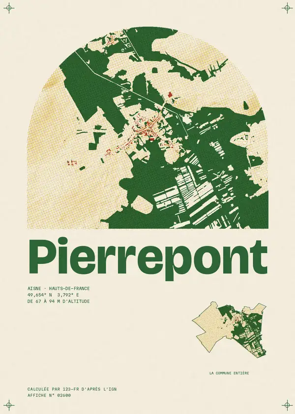 Affiche de Pierrepont, calculée par 123-fr d'après l'IGN