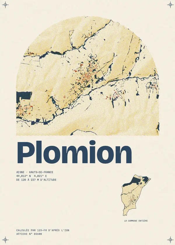 Affiche de Plomion, calculée par 123-fr d'après l'IGN