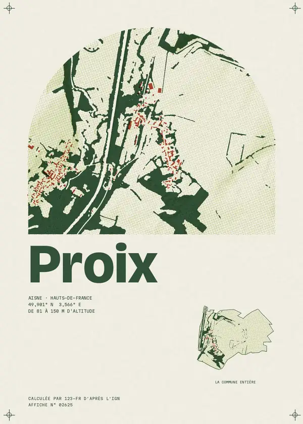 Affiche de Proix, calculée par 123-fr d'après l'IGN