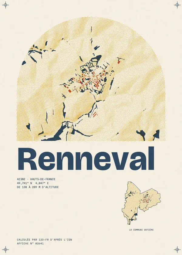 Affiche de Renneval, calculée par 123-fr d'après l'IGN