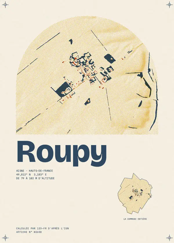 Affiche de Roupy, calculée par 123-fr d'après l'IGN