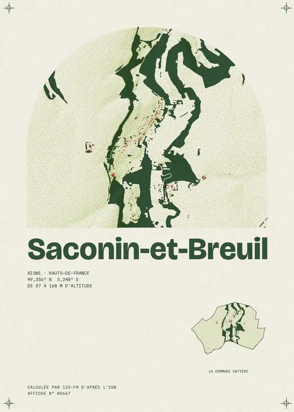 Affiche de Saconin-et-Breuil, calculée par 123-fr d'après l'IGN