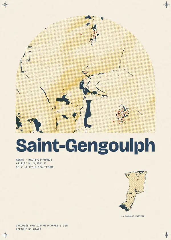 Affiche de Saint-Gengoulph, calculée par 123-fr d'après l'IGN