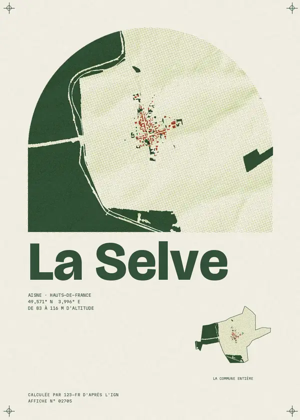 Affiche de La Selve, calculée par 123-fr d'après l'IGN