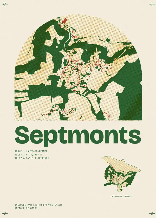 Affiche de Septmonts, calculée par 123-fr d'après l'IGN