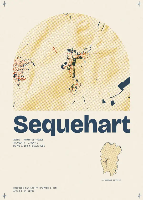 Affiche de Sequehart, calculée par 123-fr d'après l'IGN