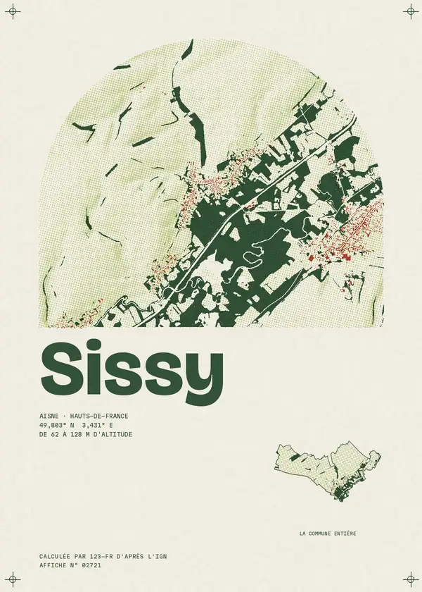 Affiche de Sissy, calculée par 123-fr d'après l'IGN