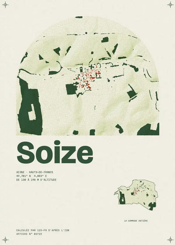 Affiche de Soize, calculée par 123-fr d'après l'IGN