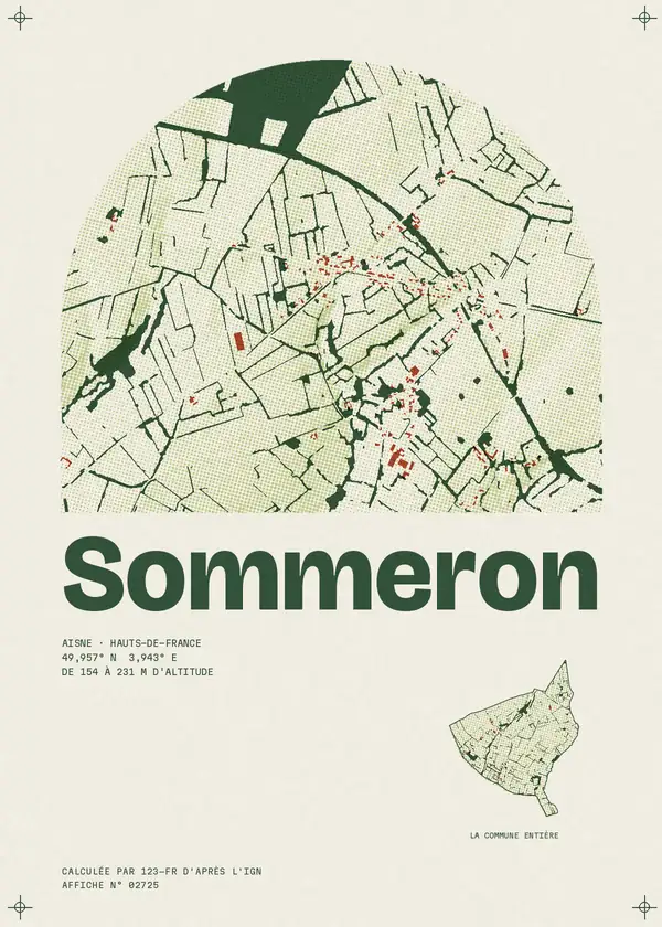 Affiche de Sommeron, calculée par 123-fr d'après l'IGN