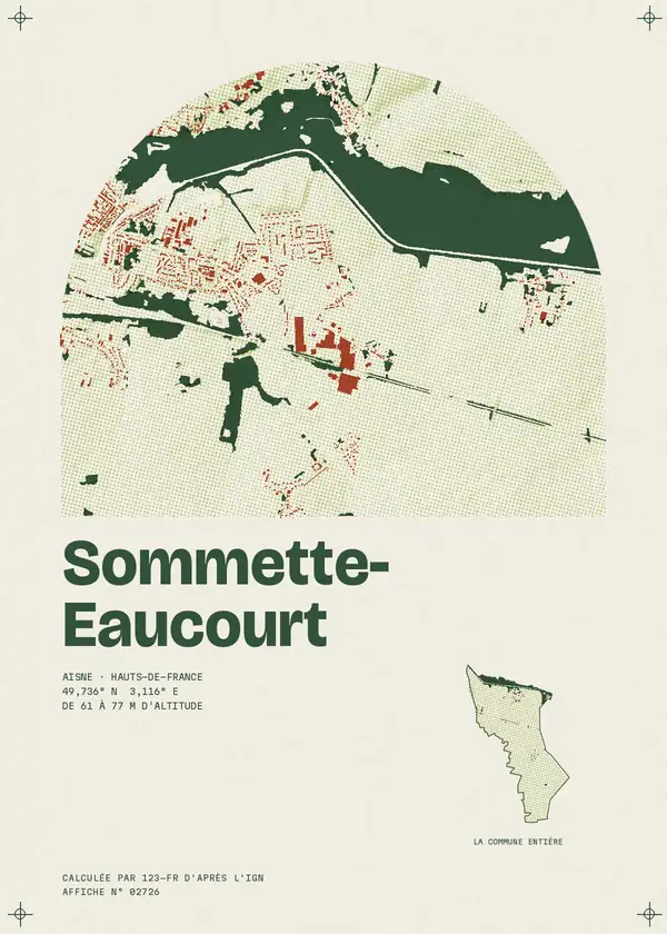 Affiche de Sommette-Eaucourt, calculée par 123-fr d'après l'IGN