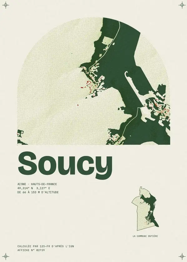Affiche de Soucy, calculée par 123-fr d'après l'IGN