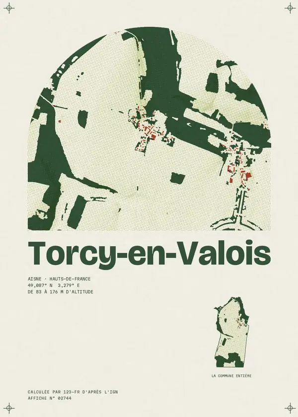 Affiche de Torcy-en-Valois, calculée par 123-fr d'après l'IGN
