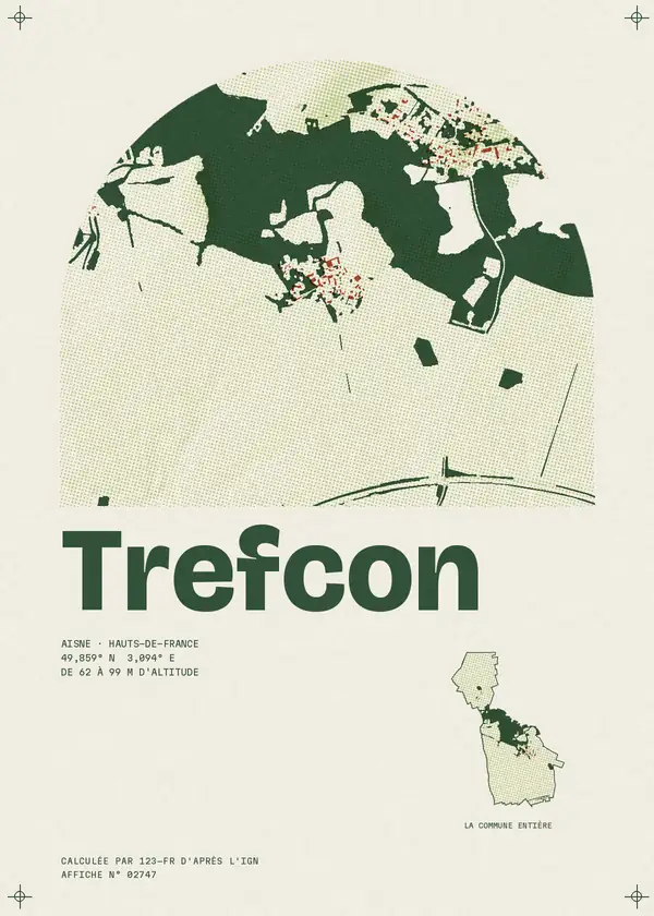 Affiche de Trefcon, calculée par 123-fr d'après l'IGN