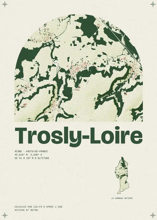 Affiche de Trosly-Loire, calculée par 123-fr d'après l'IGN